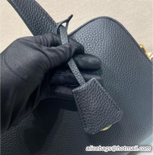 Best Grade Prada Large leather top-handle bag 1BB148 Black 2025