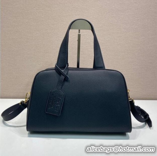 Best Grade Prada Large leather top-handle bag 1BB148 Black 2025