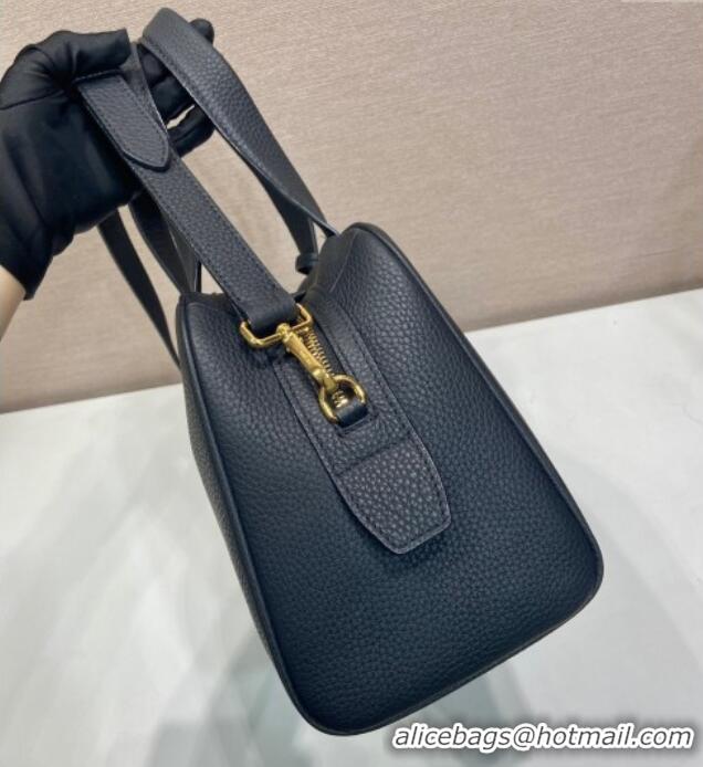 Best Grade Prada Large leather top-handle bag 1BB148 Black 2025