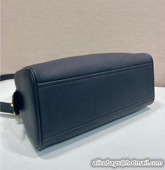 Best Grade Prada Large leather top-handle bag 1BB148 Black 2025