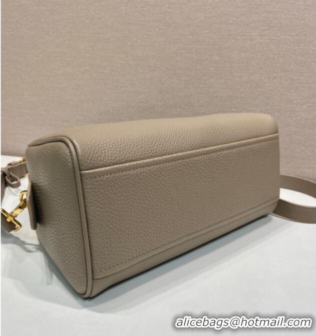 Traditional Specials Prada Small leather top-handle bag 1BB149 Grey 2025