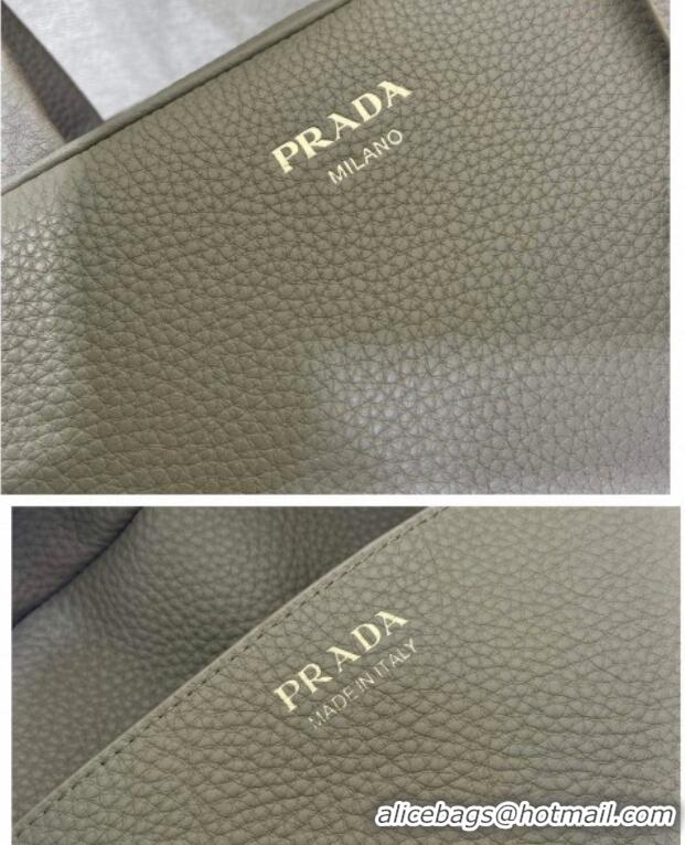 Traditional Specials Prada Small leather top-handle bag 1BB149 Grey 2025