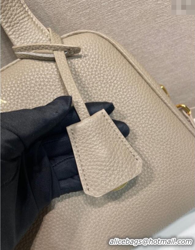 Traditional Specials Prada Small leather top-handle bag 1BB149 Grey 2025