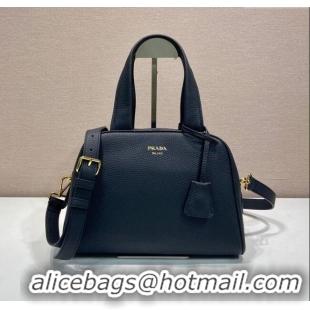 Best Quality Prada Small leather top-handle bag 1BB149 Dark Burgundy 2025