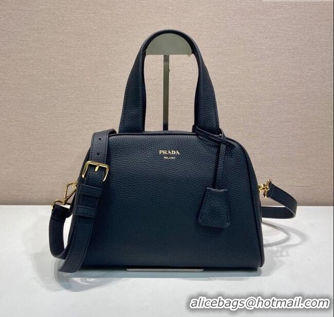 Best Quality Prada Small leather top-handle bag 1BB149 Dark Burgundy 2025