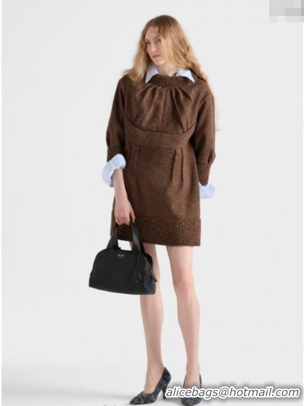 Best Price Prada Small leather top-handle bag 1BB149 Black 2025