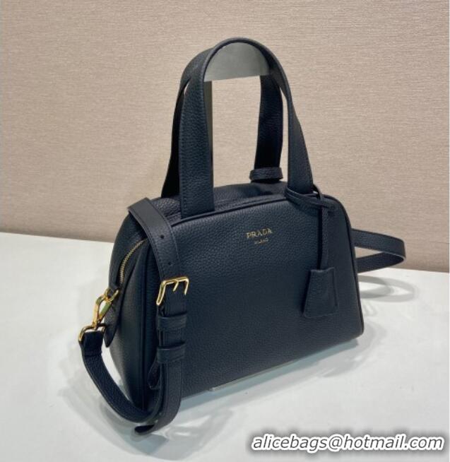 Best Price Prada Small leather top-handle bag 1BB149 Black 2025