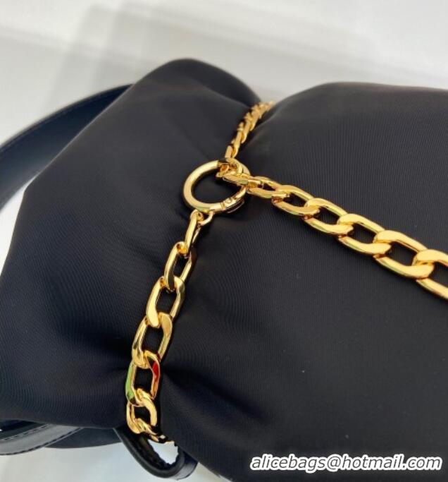 Buy Fashionable Prada Petit Sac Noir mini nylon bucket bag 1BE088 Black 2025