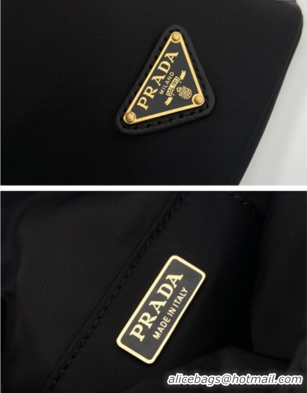 Buy Fashionable Prada Petit Sac Noir mini nylon bucket bag 1BE088 Black 2025