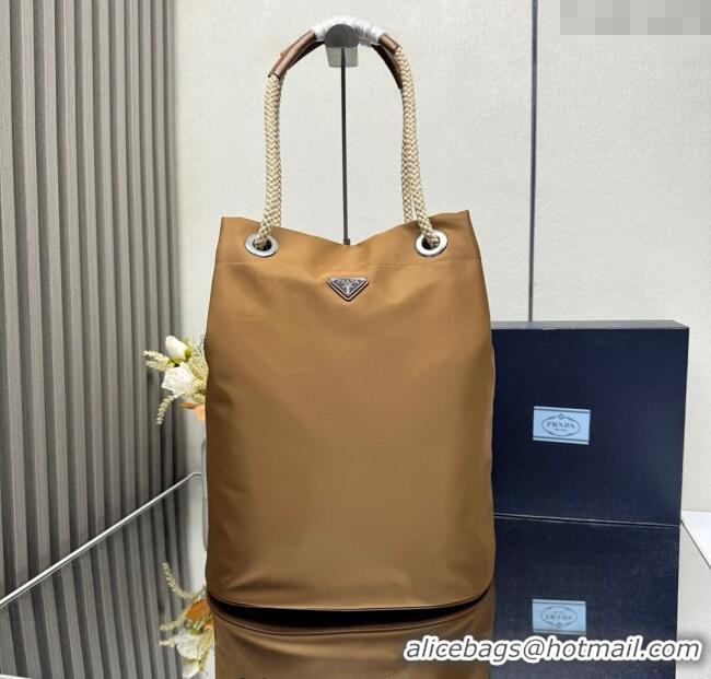 Famous Brand Prada Mens Mariner medium Re-Nylon tote bag 2VG133 Brandy Brown 2025