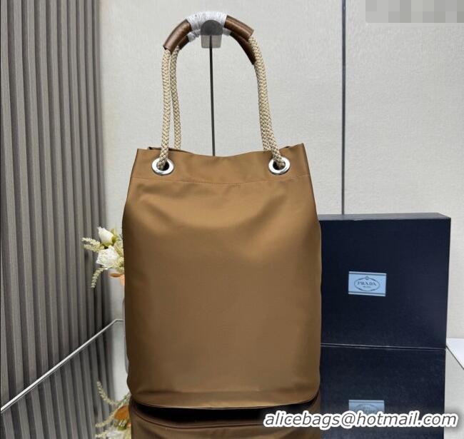 Famous Brand Prada Mens Mariner medium Re-Nylon tote bag 2VG133 Brandy Brown 2025