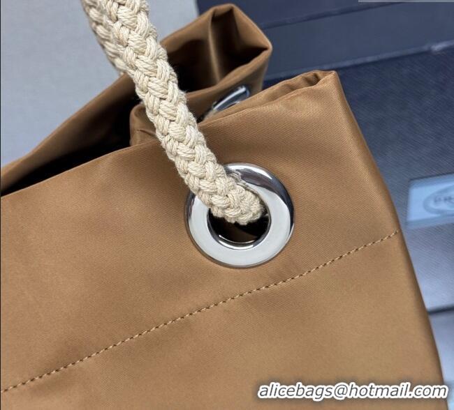 Famous Brand Prada Mens Mariner medium Re-Nylon tote bag 2VG133 Brandy Brown 2025