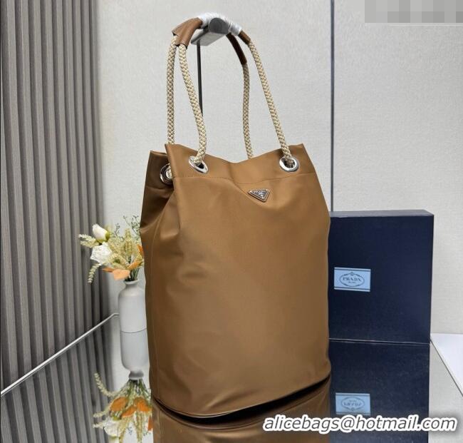 Famous Brand Prada Mens Mariner medium Re-Nylon tote bag 2VG133 Brandy Brown 2025