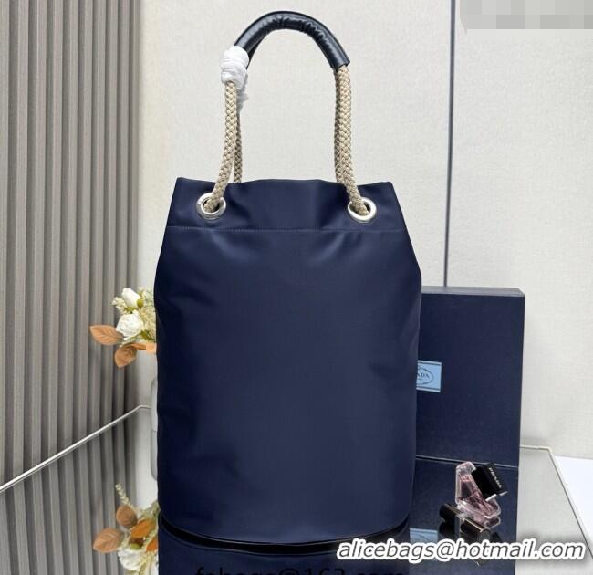 Good Taste Prada Mens Mariner medium Re-Nylon tote bag 2VG133 Baltic Blue 2025