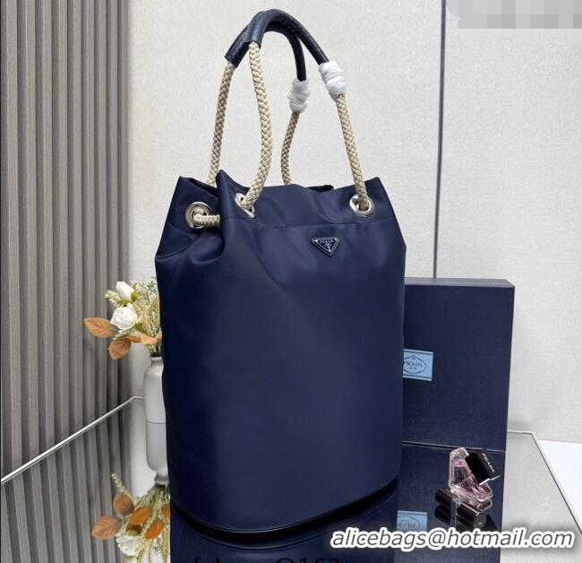 Good Taste Prada Mens Mariner medium Re-Nylon tote bag 2VG133 Baltic Blue 2025