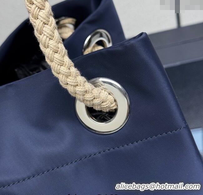 Good Taste Prada Mens Mariner medium Re-Nylon tote bag 2VG133 Baltic Blue 2025