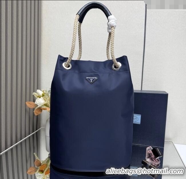 Good Taste Prada Mens Mariner medium Re-Nylon tote bag 2VG133 Baltic Blue 2025