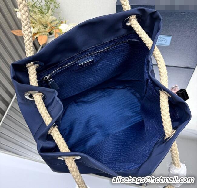 Good Taste Prada Mens Mariner medium Re-Nylon tote bag 2VG133 Baltic Blue 2025