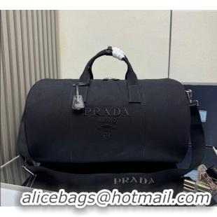 Big Discount Prada Mens Canvas duffle bag 2VC051 Black 2025