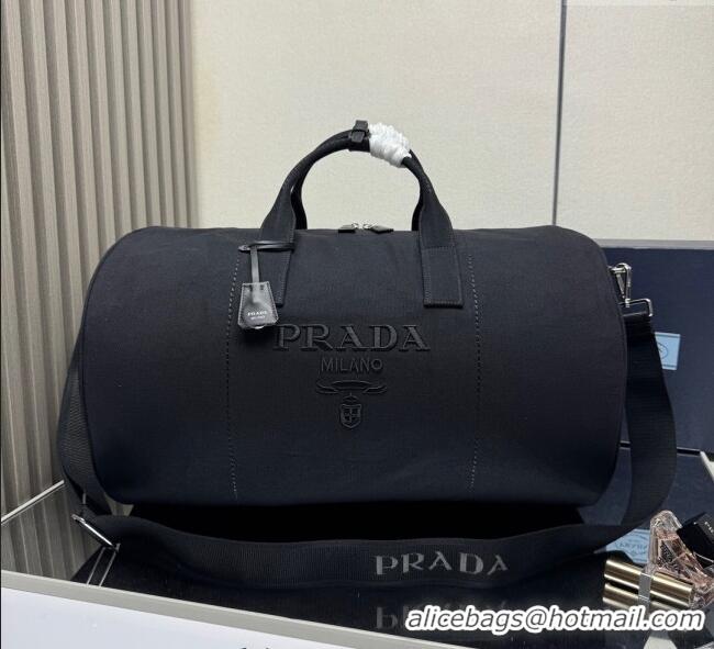 Big Discount Prada Mens Canvas duffle bag 2VC051 Black 2025