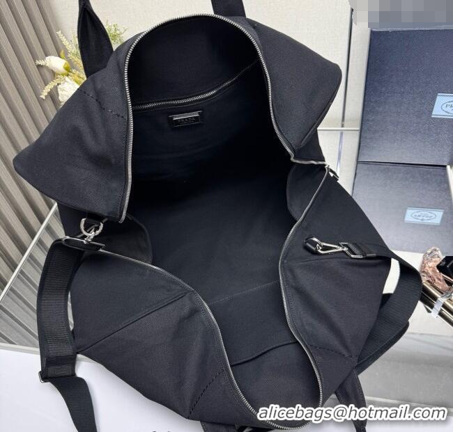 Big Discount Prada Mens Canvas duffle bag 2VC051 Black 2025