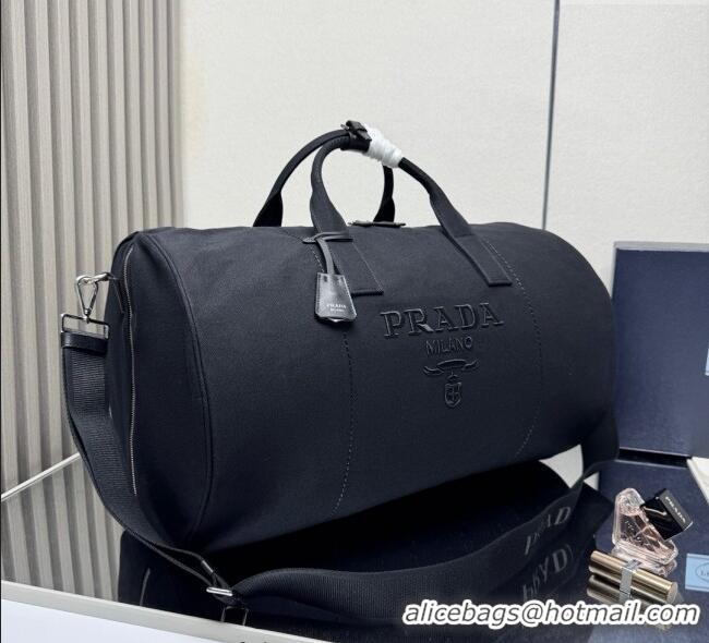 Big Discount Prada Mens Canvas duffle bag 2VC051 Black 2025