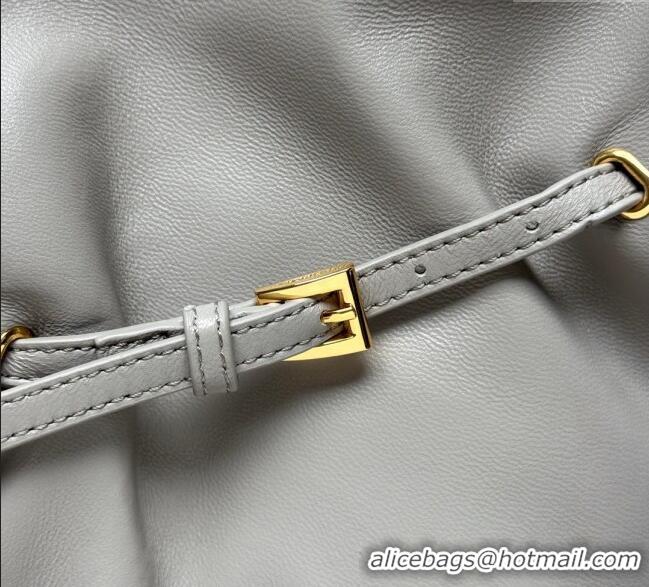 Luxury Cheap Prada Dada small nappa leather bag 1BG586 Grey 2025