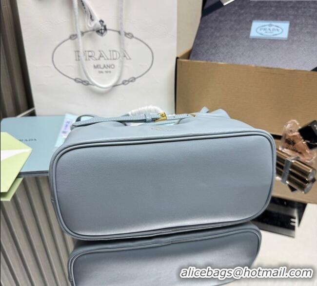 Buy Fashionable Prada Dada small nappa leather bag 1BG586 Light Blue 2025