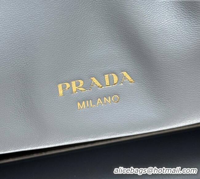 Buy Fashionable Prada Dada small nappa leather bag 1BG586 Light Blue 2025