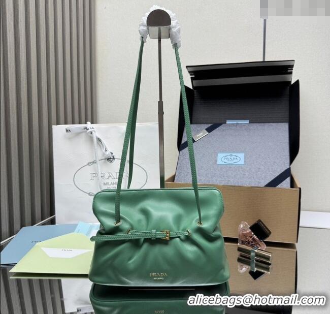 Famous Brand Prada Dada small nappa leather bag 1BG586 Green 2025