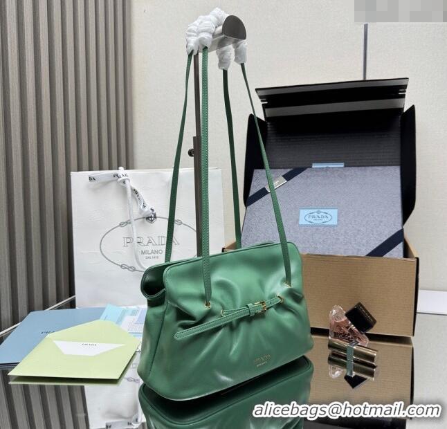 Famous Brand Prada Dada small nappa leather bag 1BG586 Green 2025