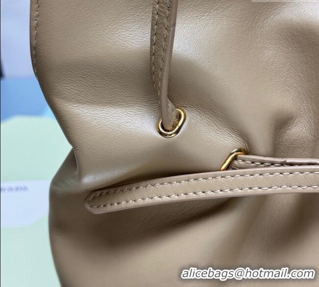 Luxury Discount Prada Dada small nappa leather bag 1BG586 Beige 2025
