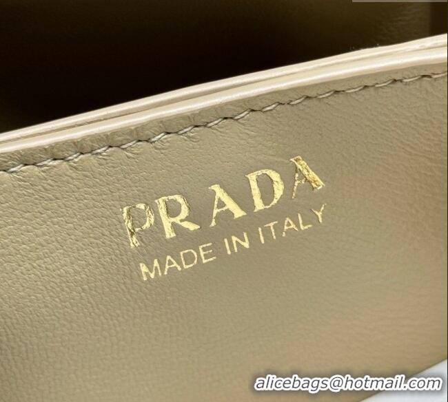 Luxury Discount Prada Dada small nappa leather bag 1BG586 Beige 2025