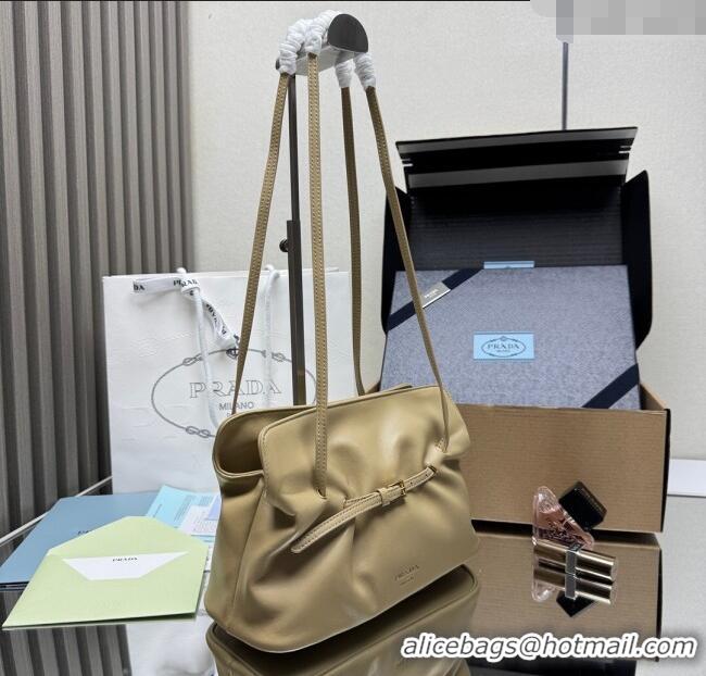 Luxury Discount Prada Dada small nappa leather bag 1BG586 Beige 2025