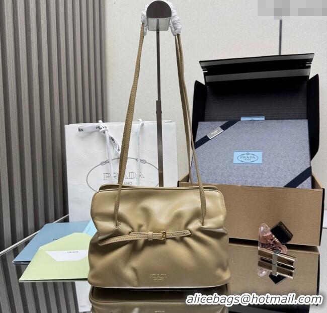 Luxury Discount Prada Dada small nappa leather bag 1BG586 Beige 2025