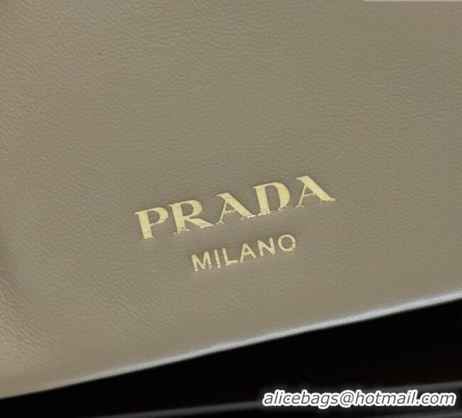 Luxury Discount Prada Dada small nappa leather bag 1BG586 Beige 2025