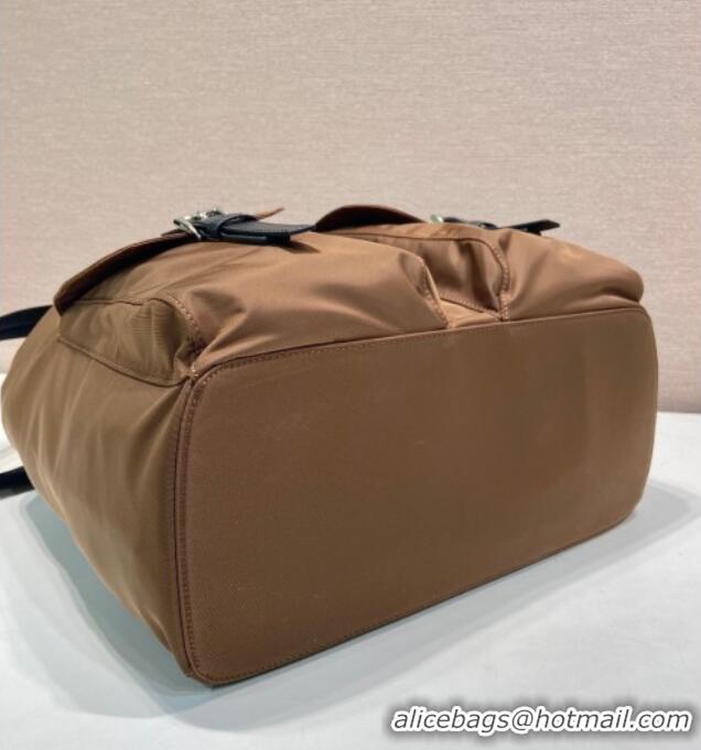 Top Quality Prada Mens Re-Nylon backpack bag 2VZ110 Coffee Brown 2025