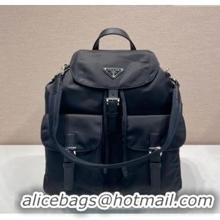 Luxury Cheap Prada Mens Re-Nylon backpack bag 2VZ110 Black 2025