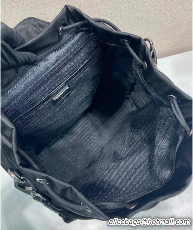 Luxury Cheap Prada Mens Re-Nylon backpack bag 2VZ110 Black 2025