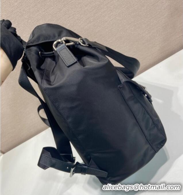 Luxury Cheap Prada Mens Re-Nylon backpack bag 2VZ110 Black 2025