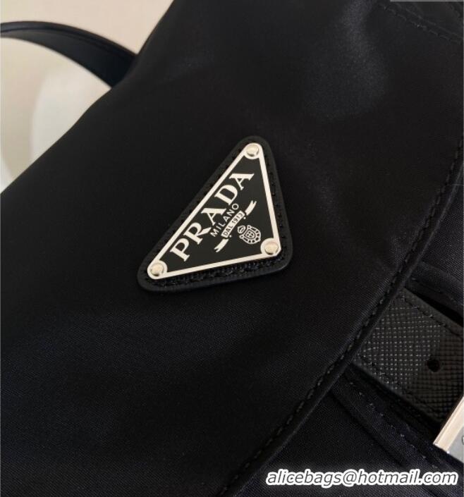 Luxury Cheap Prada Mens Re-Nylon backpack bag 2VZ110 Black 2025