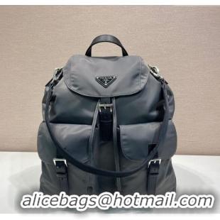 Best Quality Prada Mens Re-Nylon backpack bag 2VZ110 Grey 2025