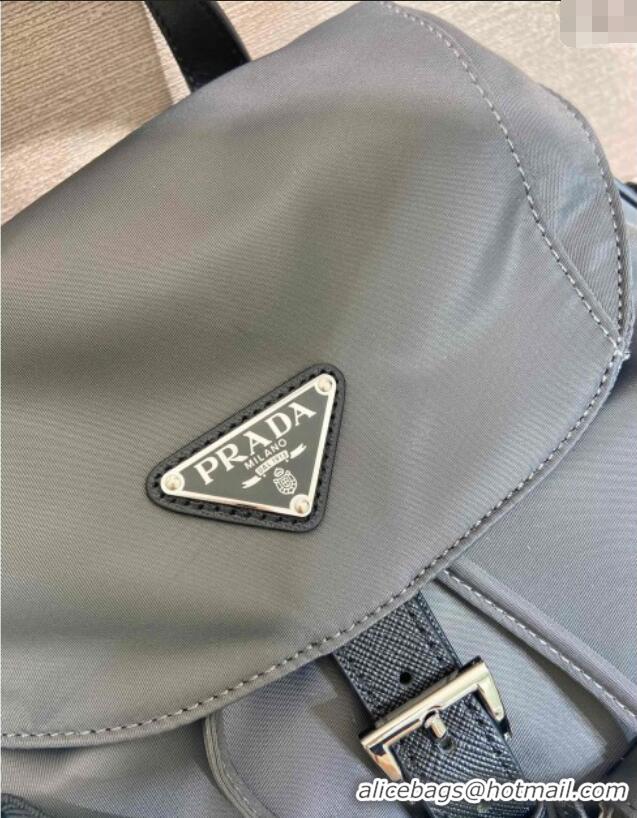 Best Quality Prada Mens Re-Nylon backpack bag 2VZ110 Grey 2025
