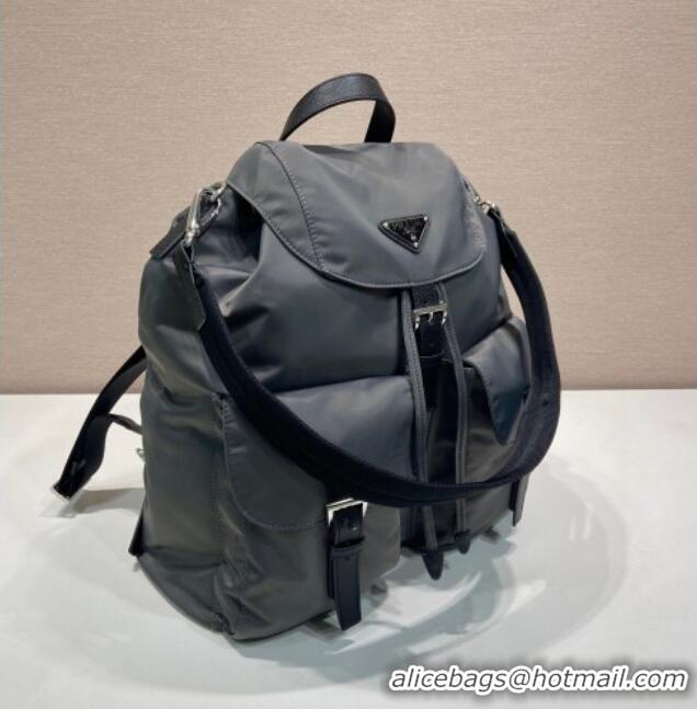 Best Quality Prada Mens Re-Nylon backpack bag 2VZ110 Grey 2025
