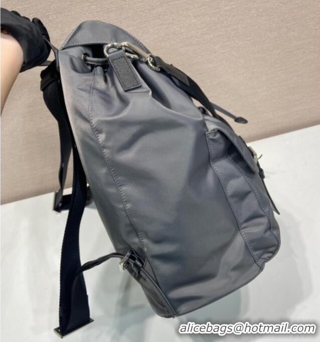 Best Quality Prada Mens Re-Nylon backpack bag 2VZ110 Grey 2025