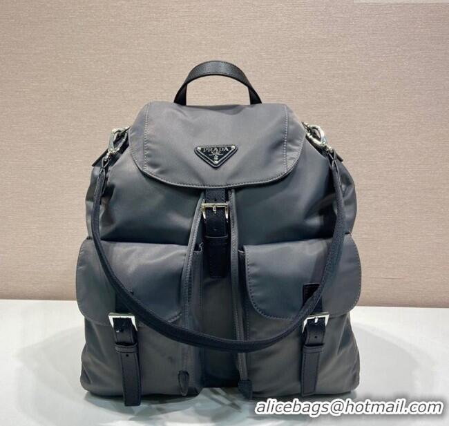 Best Quality Prada Mens Re-Nylon backpack bag 2VZ110 Grey 2025