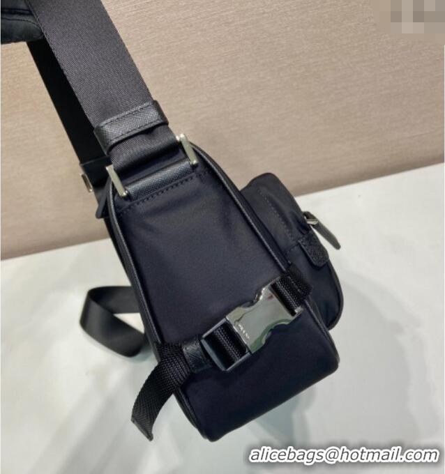 Market Sells Prada Mens Medium Re-Nylon and Saffiano leather shoulder bag 2VH192 Black 2025