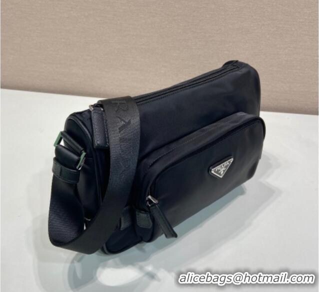 Market Sells Prada Mens Medium Re-Nylon and Saffiano leather shoulder bag 2VH192 Black 2025