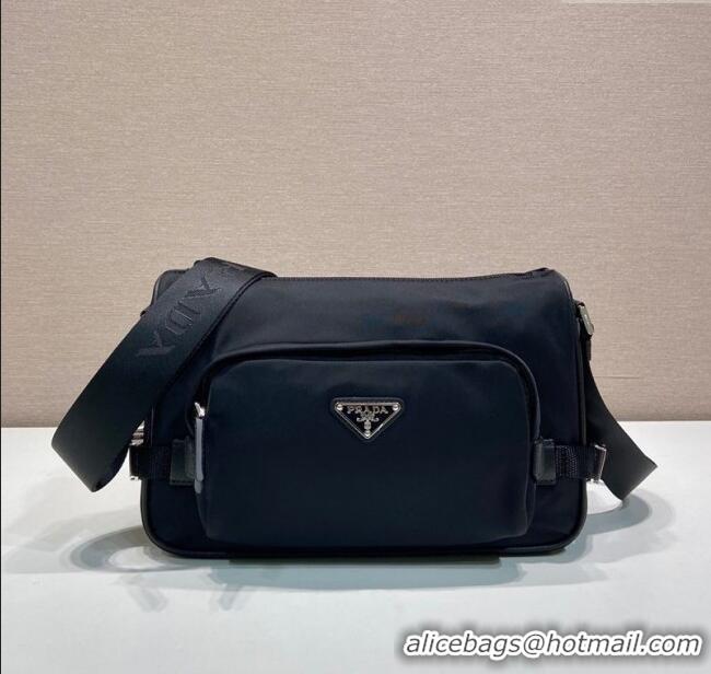 Market Sells Prada Mens Medium Re-Nylon and Saffiano leather shoulder bag 2VH192 Black 2025