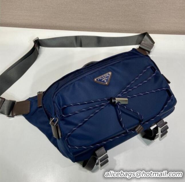 Super Quality Prada Speedrock Re-Nylon and leather shoulder bag 2VH201 Blue 2025